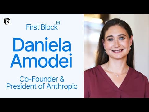 First Block: Interview with Daniela Amodei, Co-Founder ...