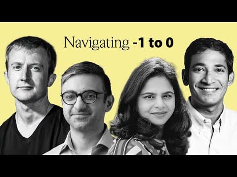 -1 to 0 in the Founder Journey with Avichal Garg, Peter ...