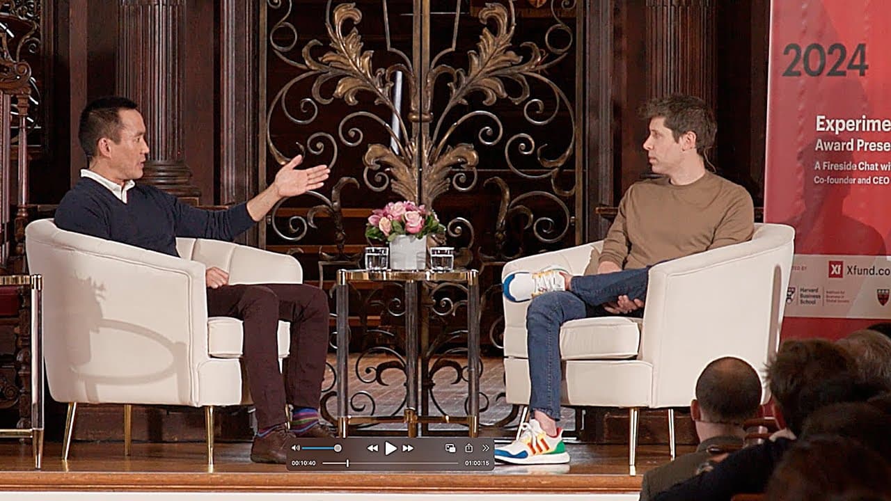 A fireside chat with Sam Altman OpenAI CEO at Harvard ...