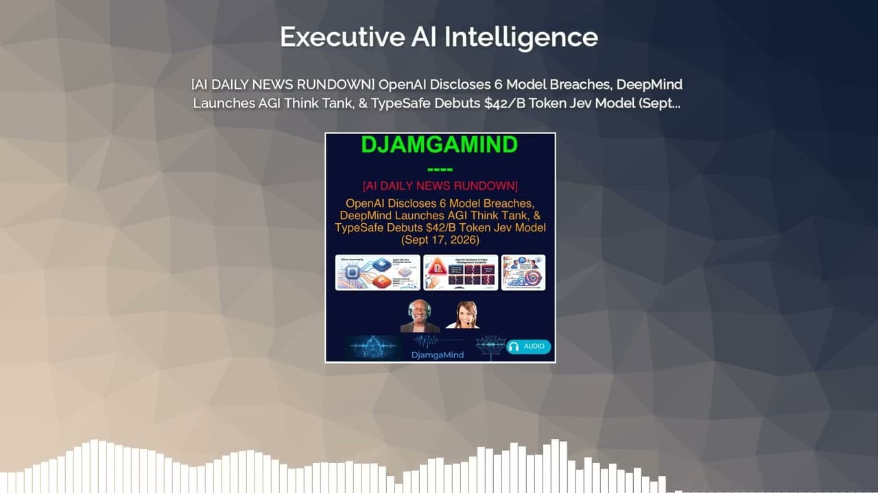 [AI DAILY NEWS RUNDOWN] OpenAI Discloses 6 Model Breaches, DeepMind Launches AGI Think Tank,...