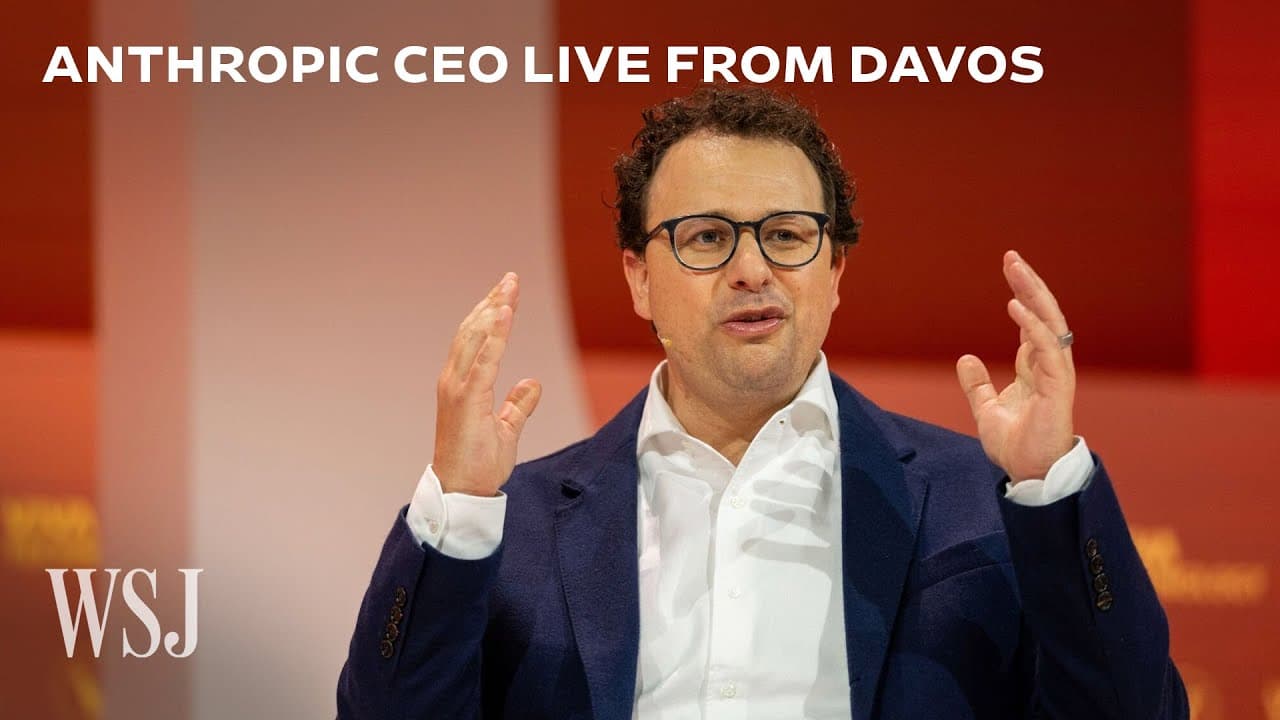 Watch: Anthropic CEO Dario Amodei From World Economic Forum | WSJ