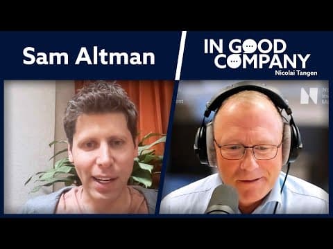Sam Altman CEO of OpenAI | Podcast | In Good Company | Norges Bank Investment Management