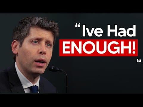 Sam Altman Loses Cool During Interview \"Ive Had ENOUGH!!