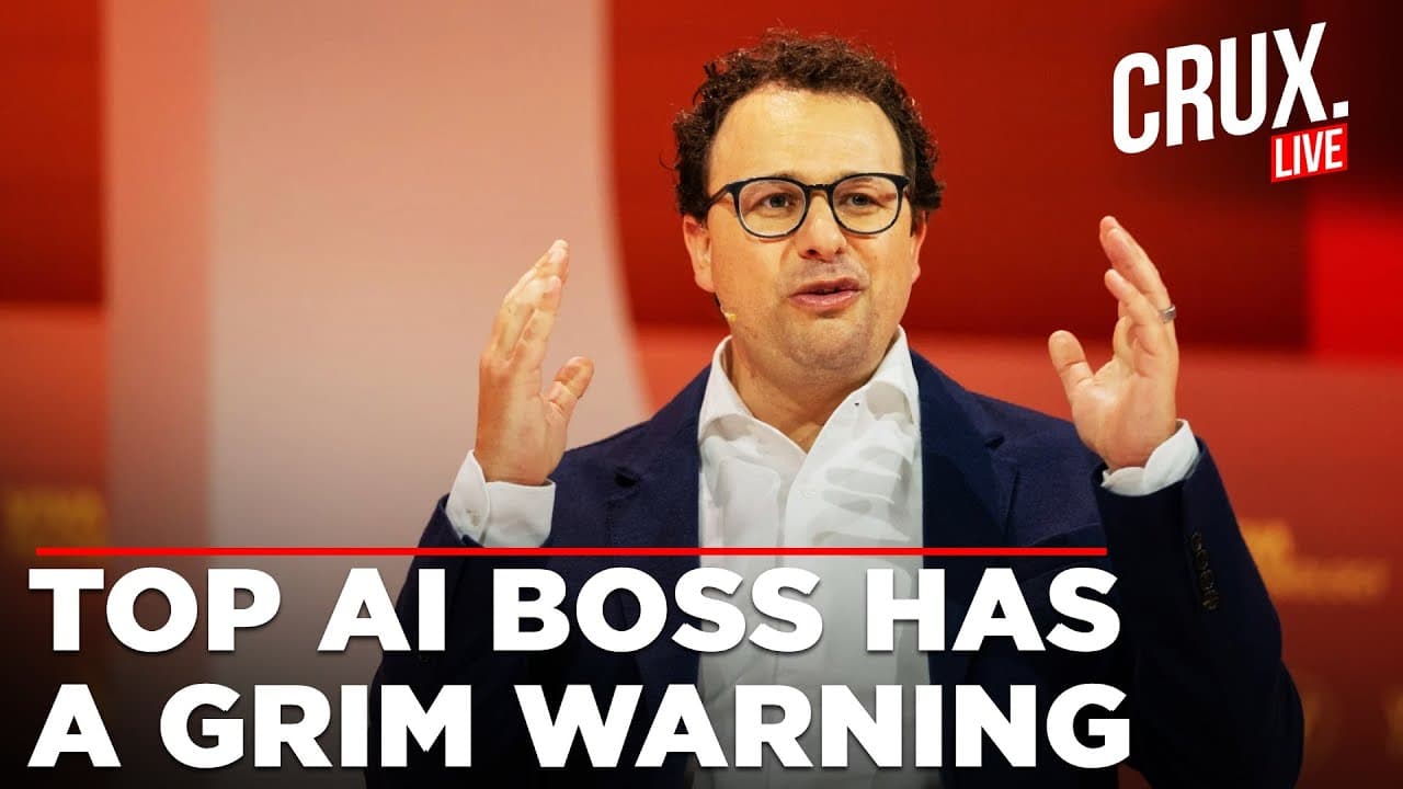 LIVE | Anthropic CEO Dario Amodei Says AI Will Cause \"White Collar Bloodbath\", Mass Unemployment